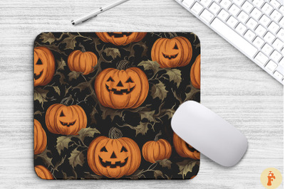 Vintage Halloween Pumpkin Mouse Pad