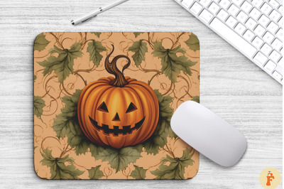 Vintage Halloween Pumpkin Mouse Pad