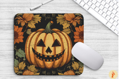 Vintage Halloween Pumpkin Mouse Pad