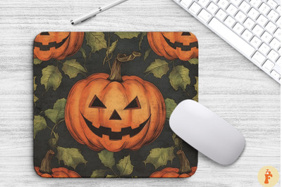 Vintage Halloween Pumpkin Mouse Pad