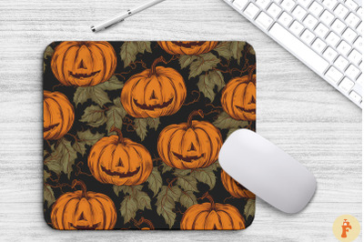 Vintage Halloween Pumpkin Mouse Pad