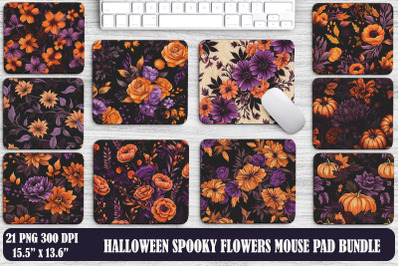Halloween Spooky Flowers Mouse Pad
