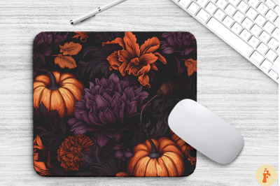 Halloween Spooky Flowers Mouse Pad