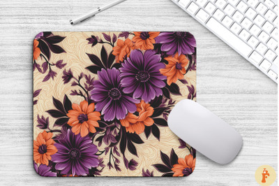 Halloween Spooky Flowers Mouse Pad