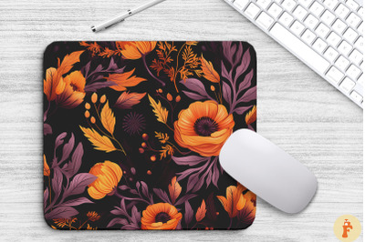 Halloween Spooky Flowers Mouse Pad