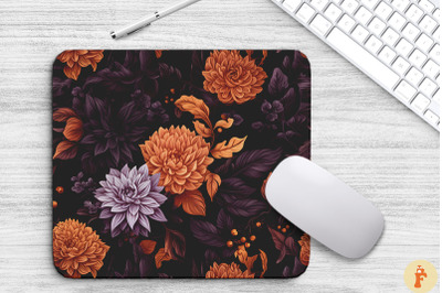 Halloween Spooky Flowers Mouse Pad