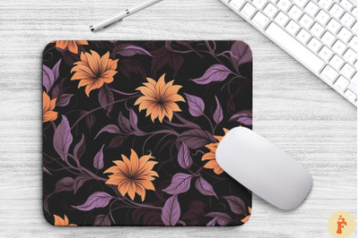 Halloween Spooky Flowers Mouse Pad