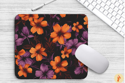 Halloween Spooky Flowers Mouse Pad