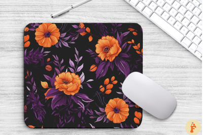 Halloween Spooky Flowers Mouse Pad