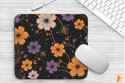 Halloween Spooky Flowers Mouse Pad