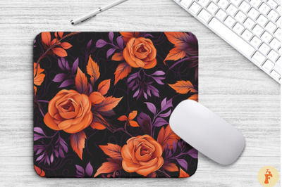 Halloween Spooky Flowers Mouse Pad