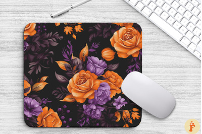 Halloween Spooky Flowers Mouse Pad