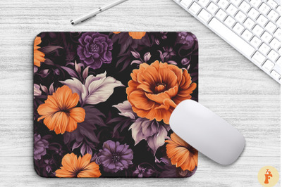 Halloween Spooky Flowers Mouse Pad