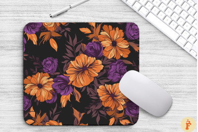 Halloween Spooky Flowers Mouse Pad