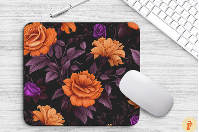 Halloween Spooky Flowers Mouse Pad