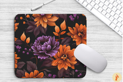 Halloween Spooky Flowers Mouse Pad