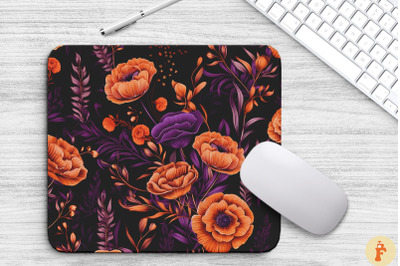 Halloween Spooky Flowers Mouse Pad