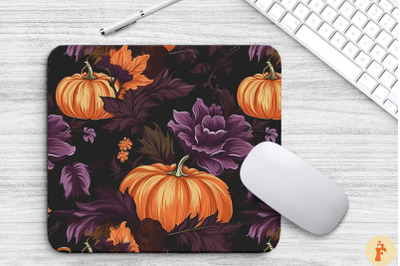 Halloween Spooky Flowers Mouse Pad