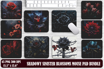 Shadowy Sinister Blossoms Mouse Pad