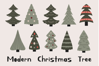 Modern Christmas Tree PNG Clipart