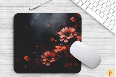 Shadowy Flowers Mouse Pad Design