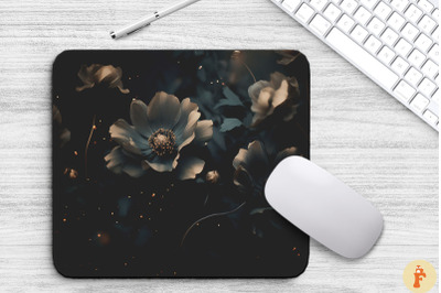 Shadowy Flowers Mouse Pad Design