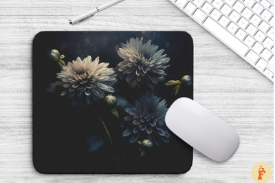 Shadowy Flowers Mouse Pad Design