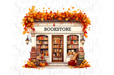 Fall Bookstore Png Download&2C; Autumn Sublimation