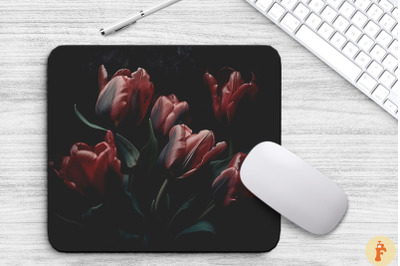 Mystical Gothic Tulips Mouse Pad