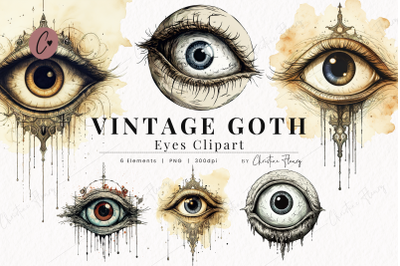 Vintage Goth Eye Clipart