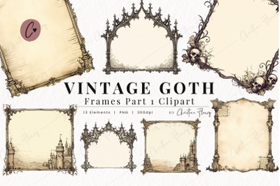 Vintage Goth Frames Clipart Part 1