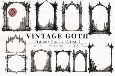 Vintage Goth Frames Clipart Part 2