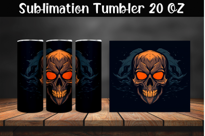 Skull Sublimation Tumbler Wrap 20 oz