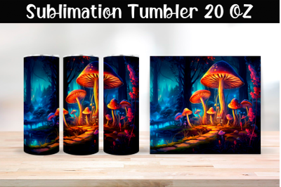 Magic mushrooms Sublimation Tumbler Wrap 20 oz