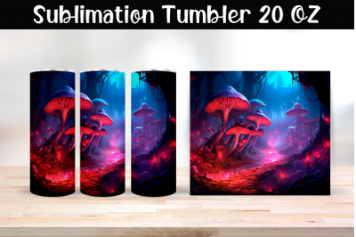 Magic mushrooms Sublimation Tumbler Wrap 20 oz