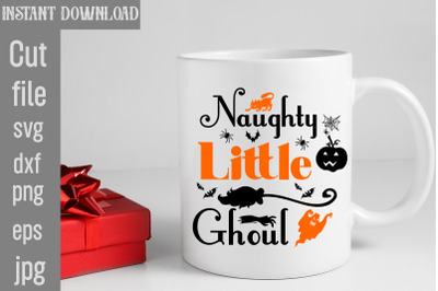 Naughty Little Ghoul SVG cut file,halloween svgs, svg halloween design