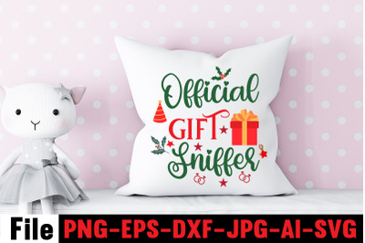 Official Gift Sniffer SVG cut file&2C;funny Christmas png&2C; retro Santa pn