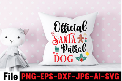 Official Santa Patrol Dog SVG cut file,funny Christmas png, retro Sant