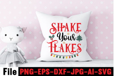 Shake Your Flakes SVG cut file&2C;funny Christmas png&2C; retro Santa png&2C; m