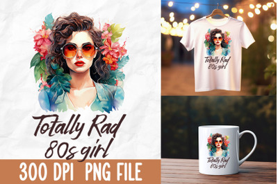 Totally Rad 80s Girl Retro Vibes Flower