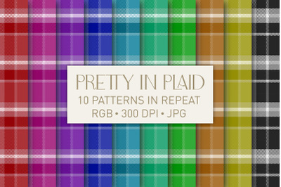 10 Seamless Repeat Plaid Patterns