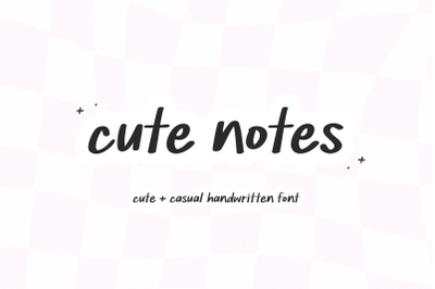 Cute Notes - Handwritten Print Font