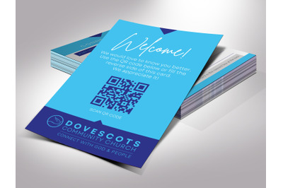 Modern Church Connect Card Template for Canva