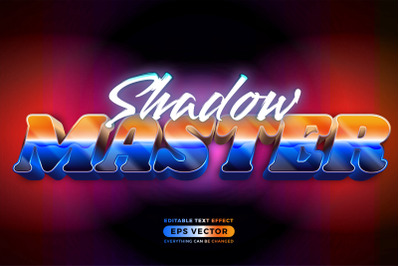 Shadow master editable text style effect in retro look desig