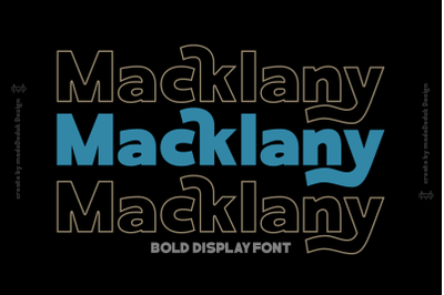 Macklany - Display Font
