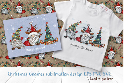 Christmas Gnomes sublimation design PNG SVG EPS