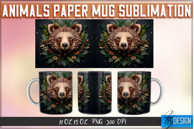 Bear Paper Mug Sublimation