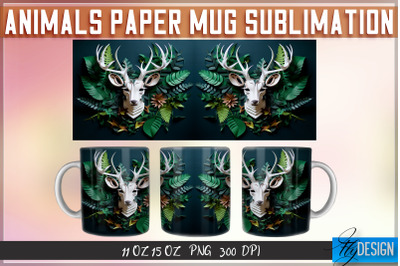 Deer Paper Mug Sublimation