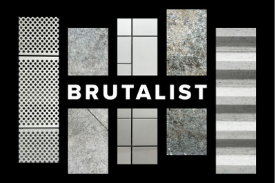 Brutalist metal and concrete background textures
