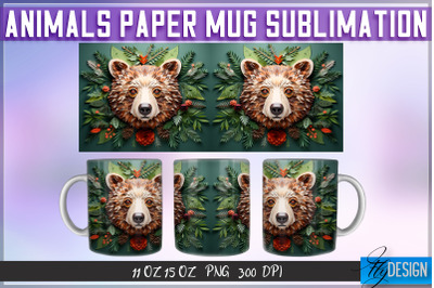 Bear Paper Mug Sublimation